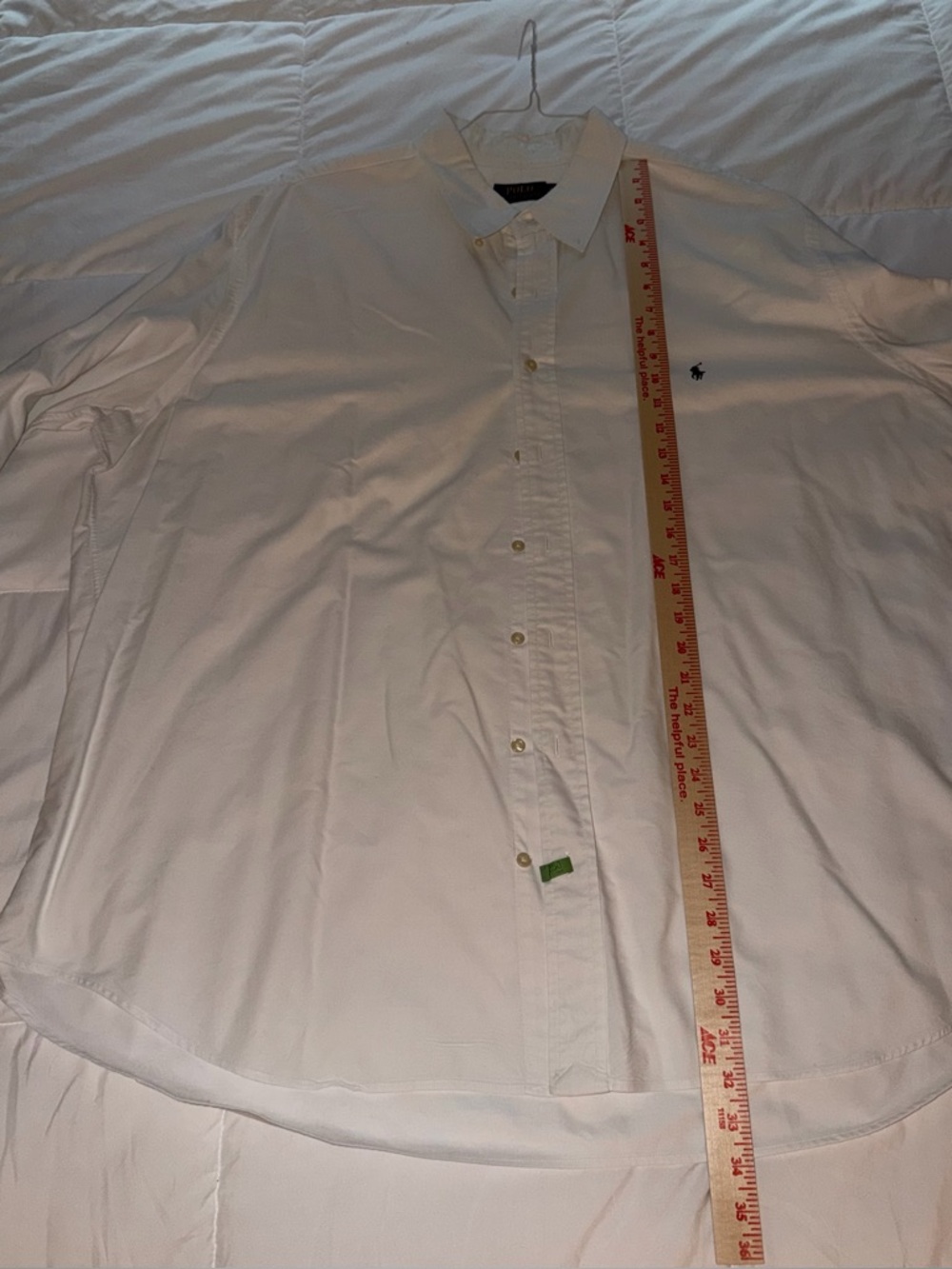 Polo by Ralph Lauren White Long-Sleeve Button-Down Shirt 2XB - Picture 5 of 5